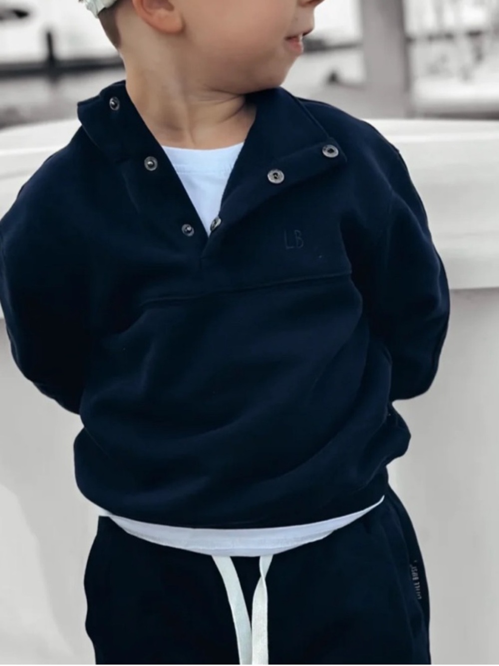 Little Bipsy Mockneck Snap Pullover